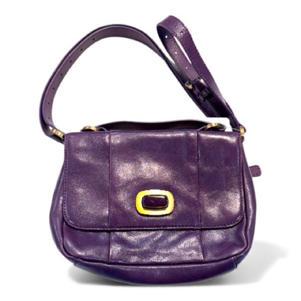 HOBO THE ORIGINAL Small Purple Leather Shoulder Purse Vintage